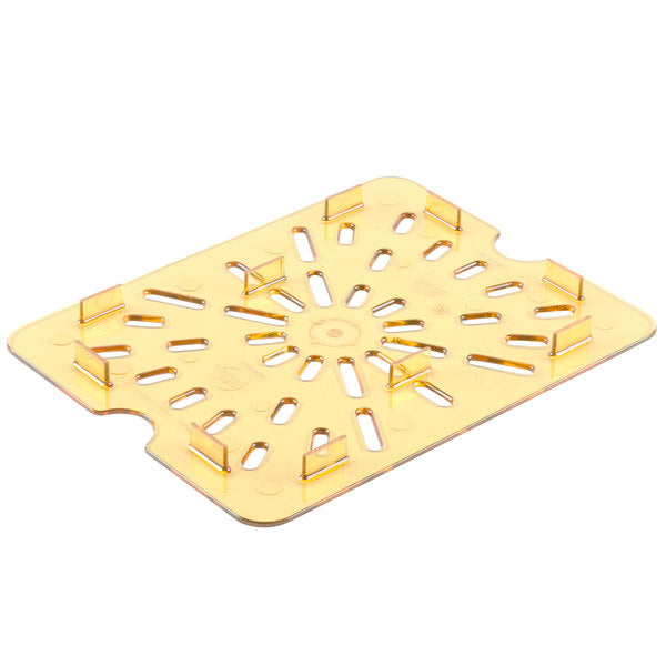 Cambro  1/2 Size Amber High Heat Drain Tray