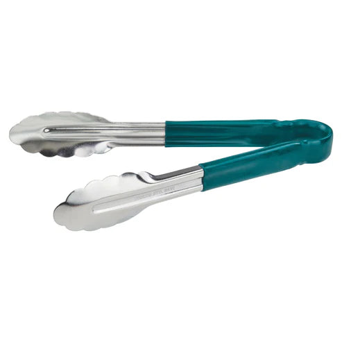Heavy-Duty Utility Tongs with Plastic Handle - 9", Blue