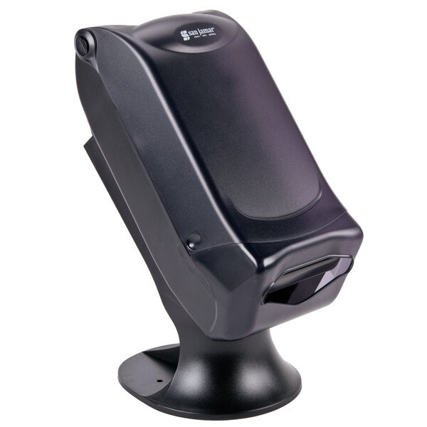 San Jamar H5005STBK Fullfold Venue Stand Mount Napkin Dispenser with Control Face - Black Pearl