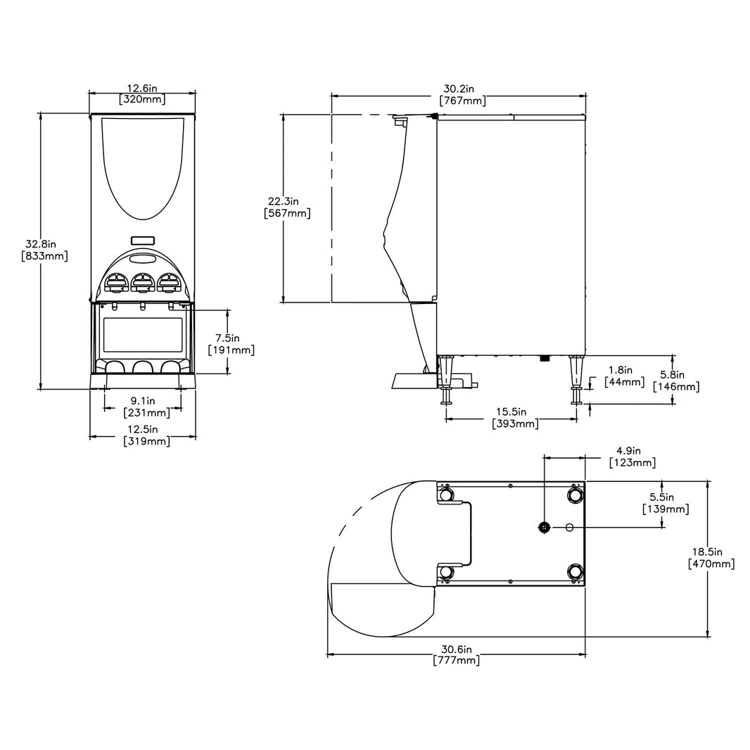 iMIX-3A PC Black 220-240V LH LED ME
