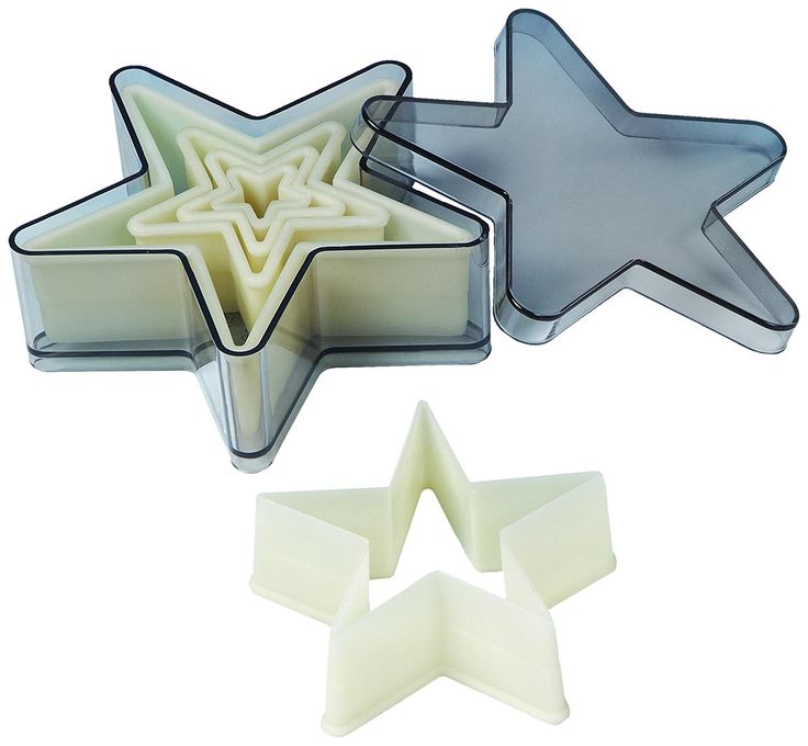SET OF PASTRY CUTTERS "STAR, PLAIN" 5 PIECES