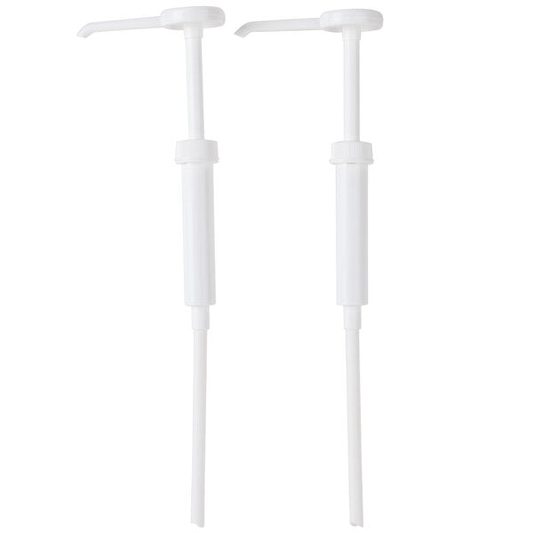 San Jamar P7300 1 oz. White Replacement Condiment Dispenser Pump - 2/Pack