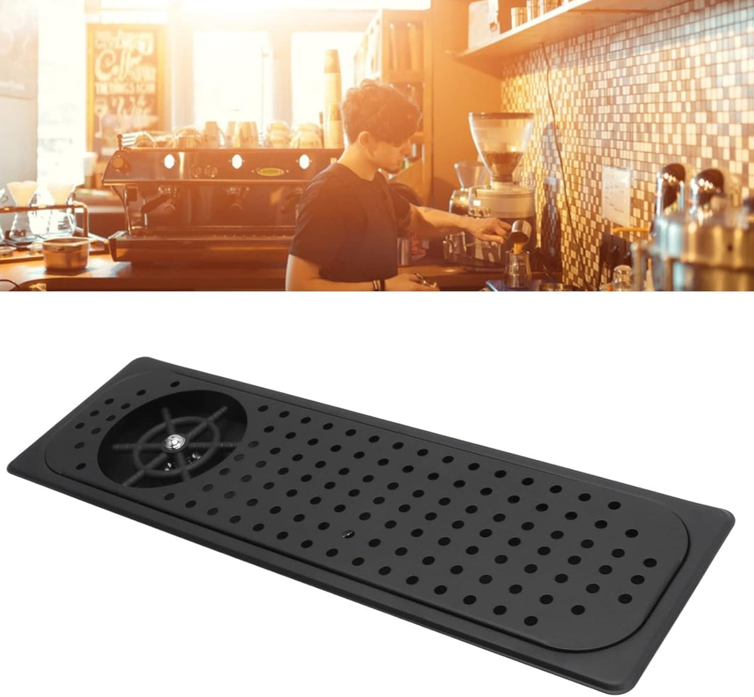 SPRAY GLASS RINSER DRIP TRAY- BLACK - KNICER