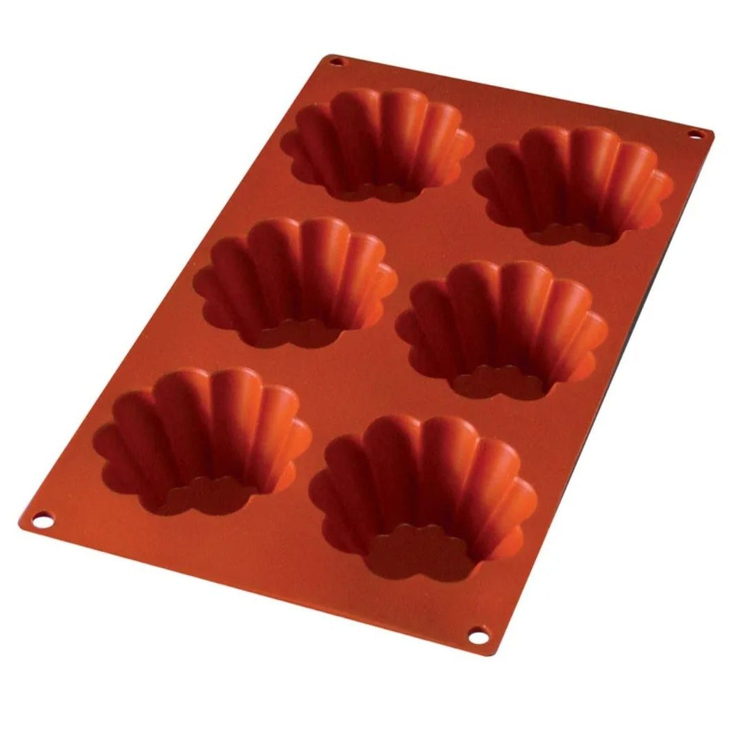 BRIOCHE SILICONE BAKING MOULD  - 6 CUPS