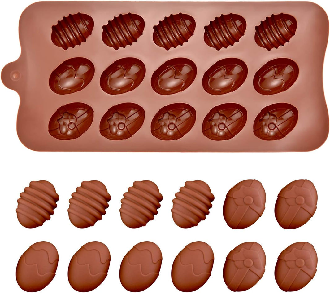 EASTER EGG SILICONE CHOCOLATE CANDY MOULD, 15 CUP