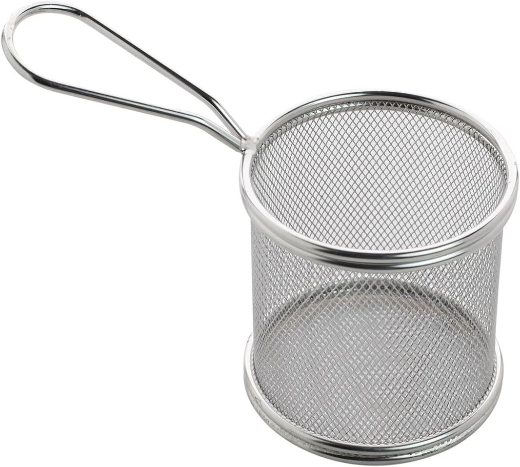 STAINLESS STEEL ROUND FRY BASKET  - 9 X 9 CM - KNICER