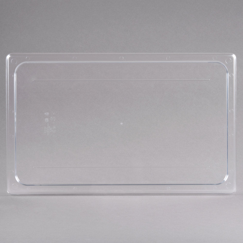 Cambro  Camwear Full Size Clear Polycarbonate Flat Lid