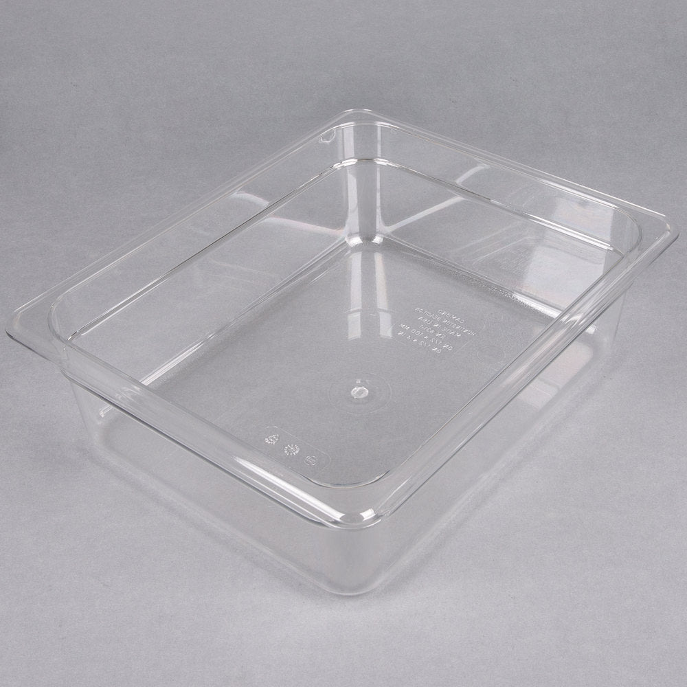 Cambro  Camwear 1/2 Size Clear Polycarbonate Food Pan - 4" Deep