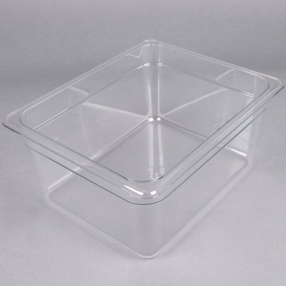 Cambro  Camwear 1/2 Size Clear Polycarbonate Food Pan - 6" Deep