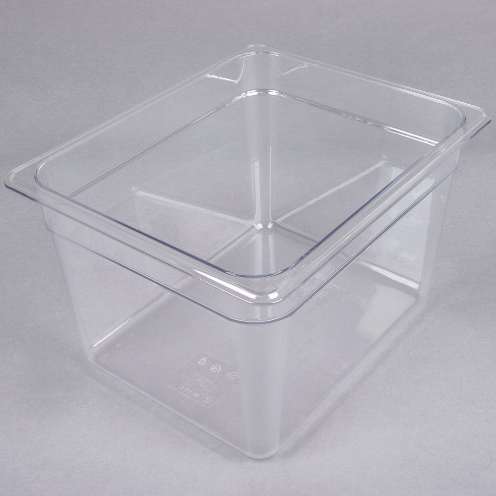 Cambro Camwear 1/2 Size Clear Polycarbonate Food Pan - 8" Deep