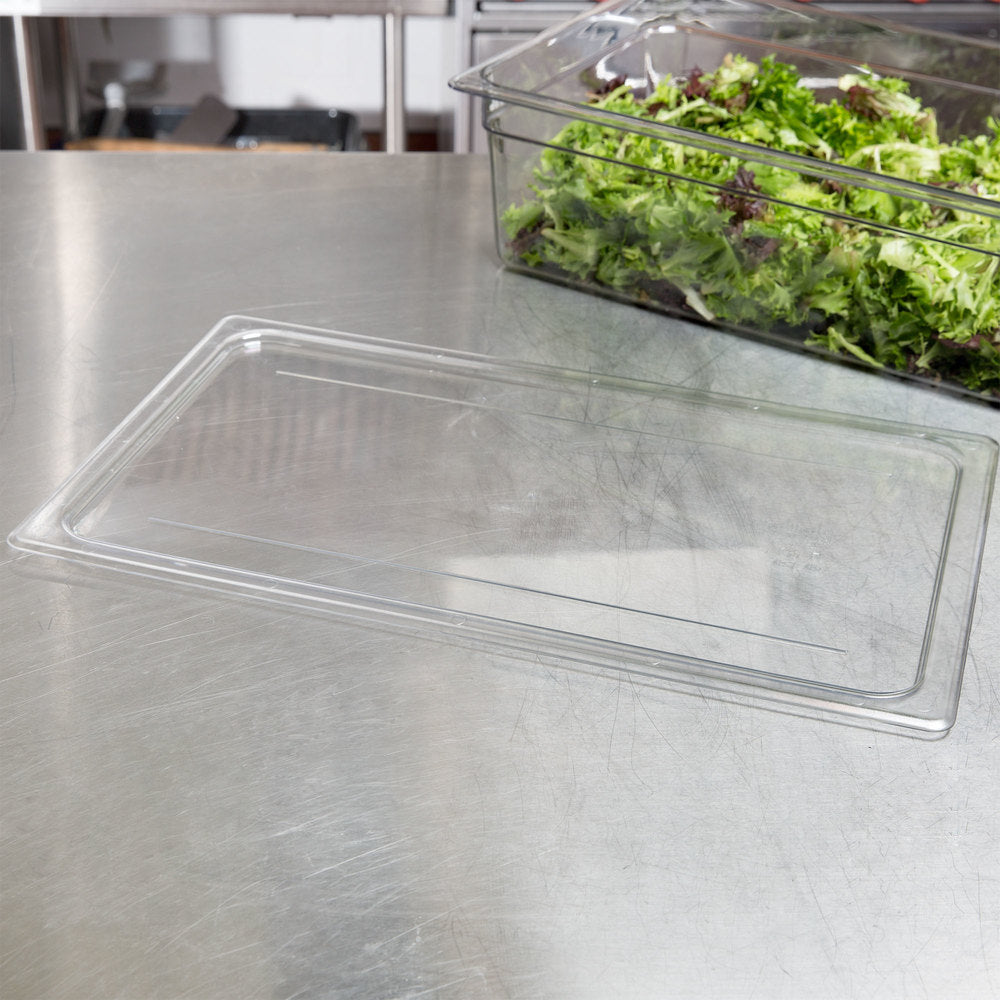 Cambro  Camwear Full Size Clear Polycarbonate Flat Lid