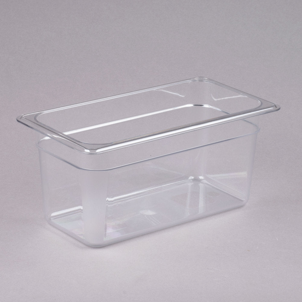 Cambro Camwear 1/3 Size Clear Polycarbonate Food Pan - 6" Deep