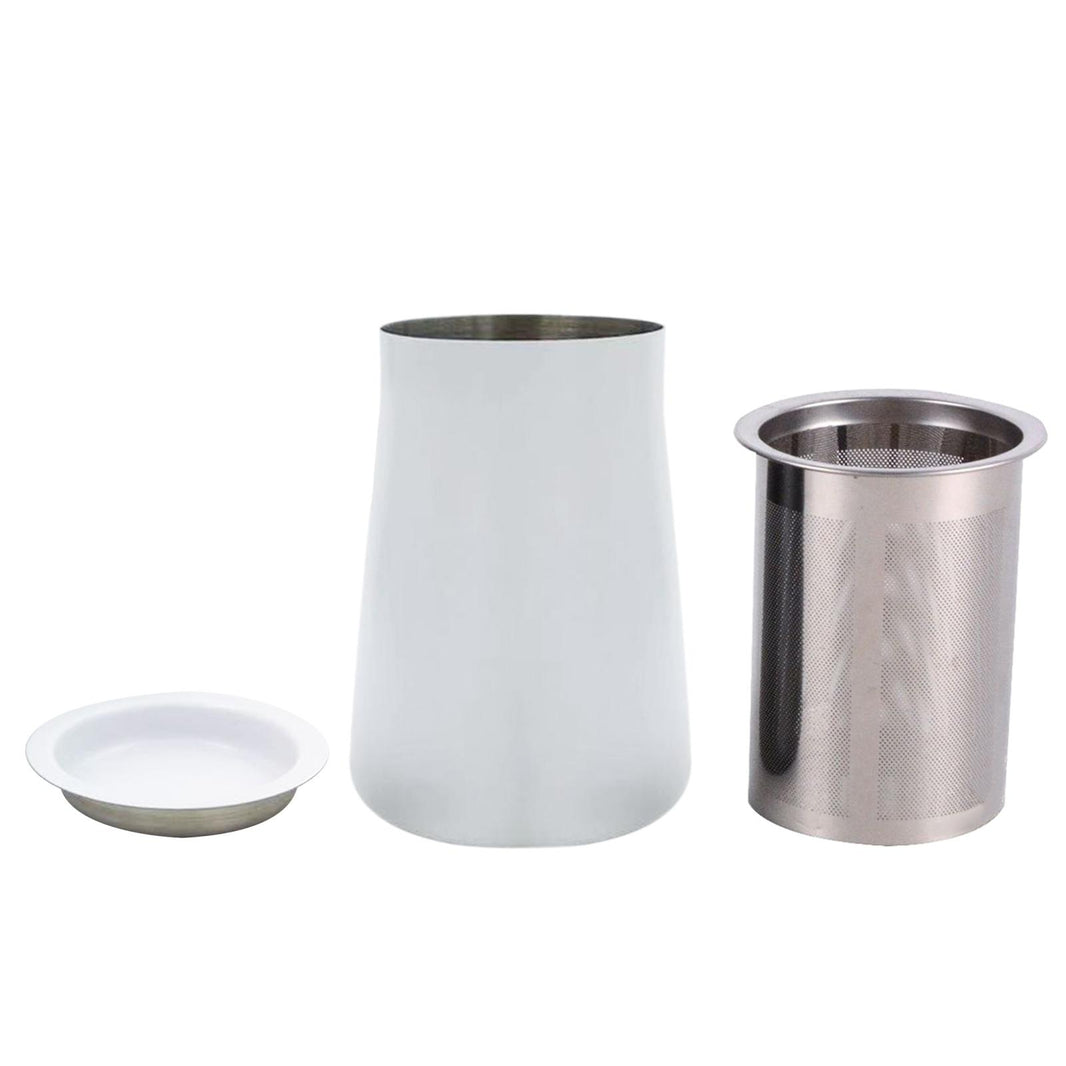 "COFFEE SIFTER POT  WITH  FINE MESH SIEVE 54MM - BLACK FOOD GRADE 304 STAINLESS STEEL"