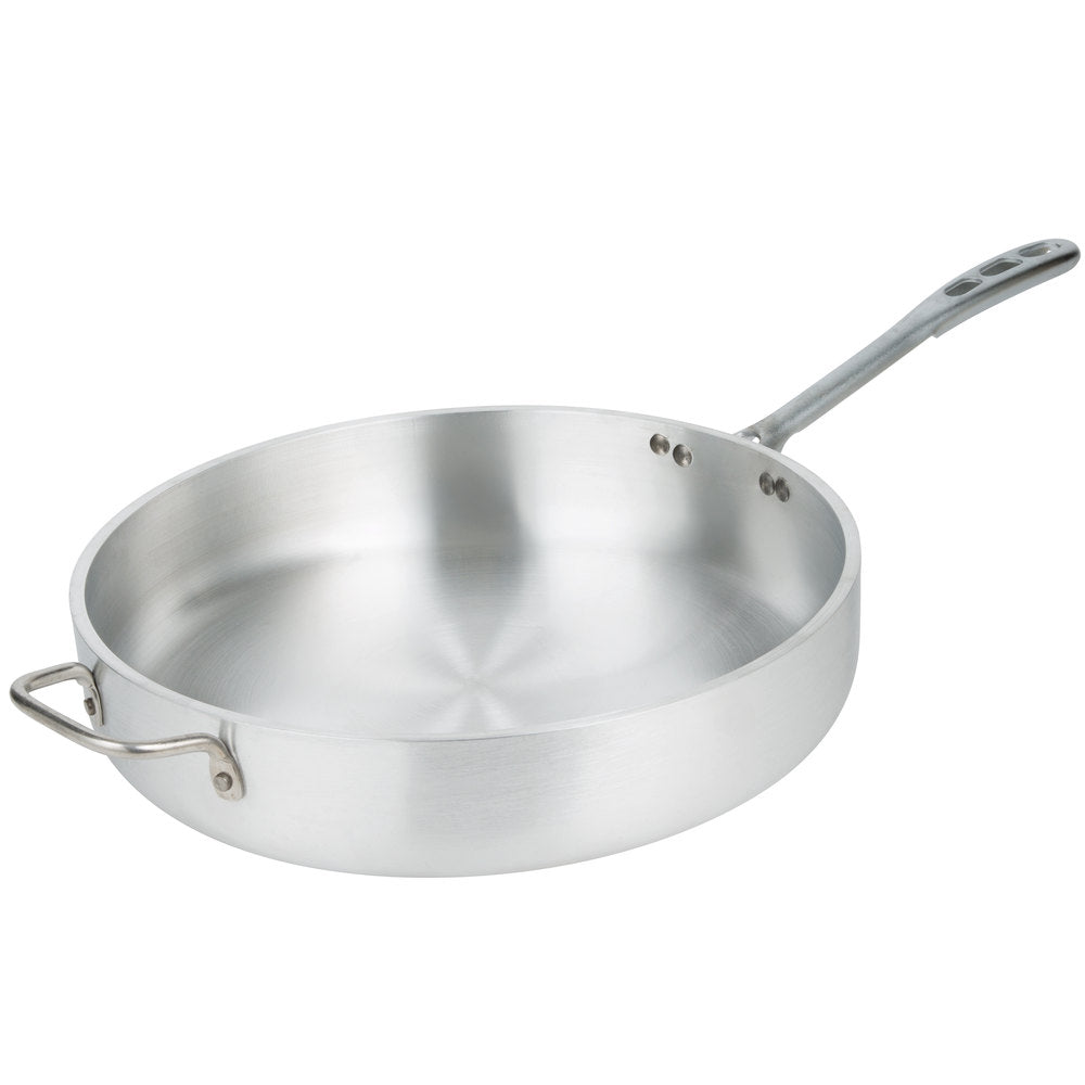 Vollrath  Wear-Ever Classic Select 7.5 Qt. Straight Sided Heavy-Duty Aluminum Saute Pan with TriVent Chrome Plated Handle