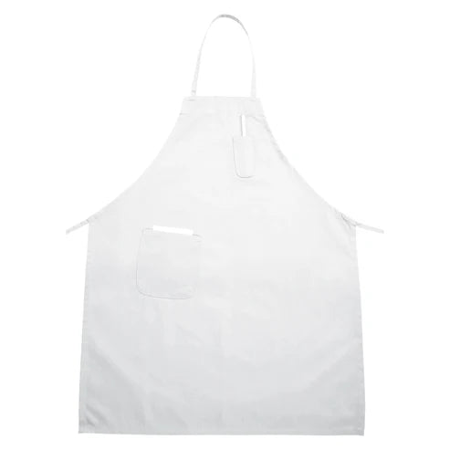 Full-Length Bib Apron with Pockets - Burgundy