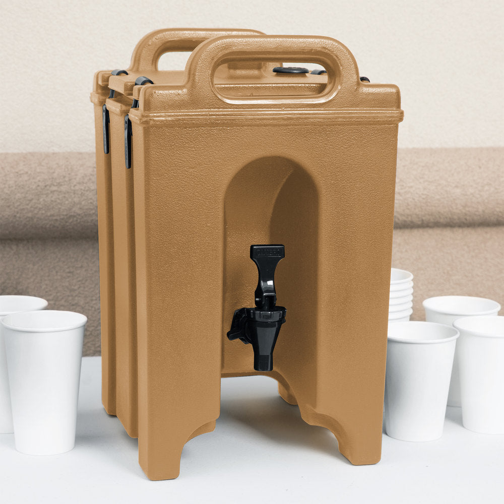 Cambro Camtainers® 1.5 Gallon Coffee Beige Insulated Beverage Dispenser