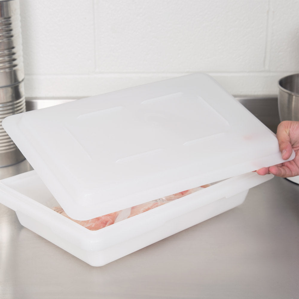Cambro White 18" x 12" Poly Flat Lid for Food Storage Box