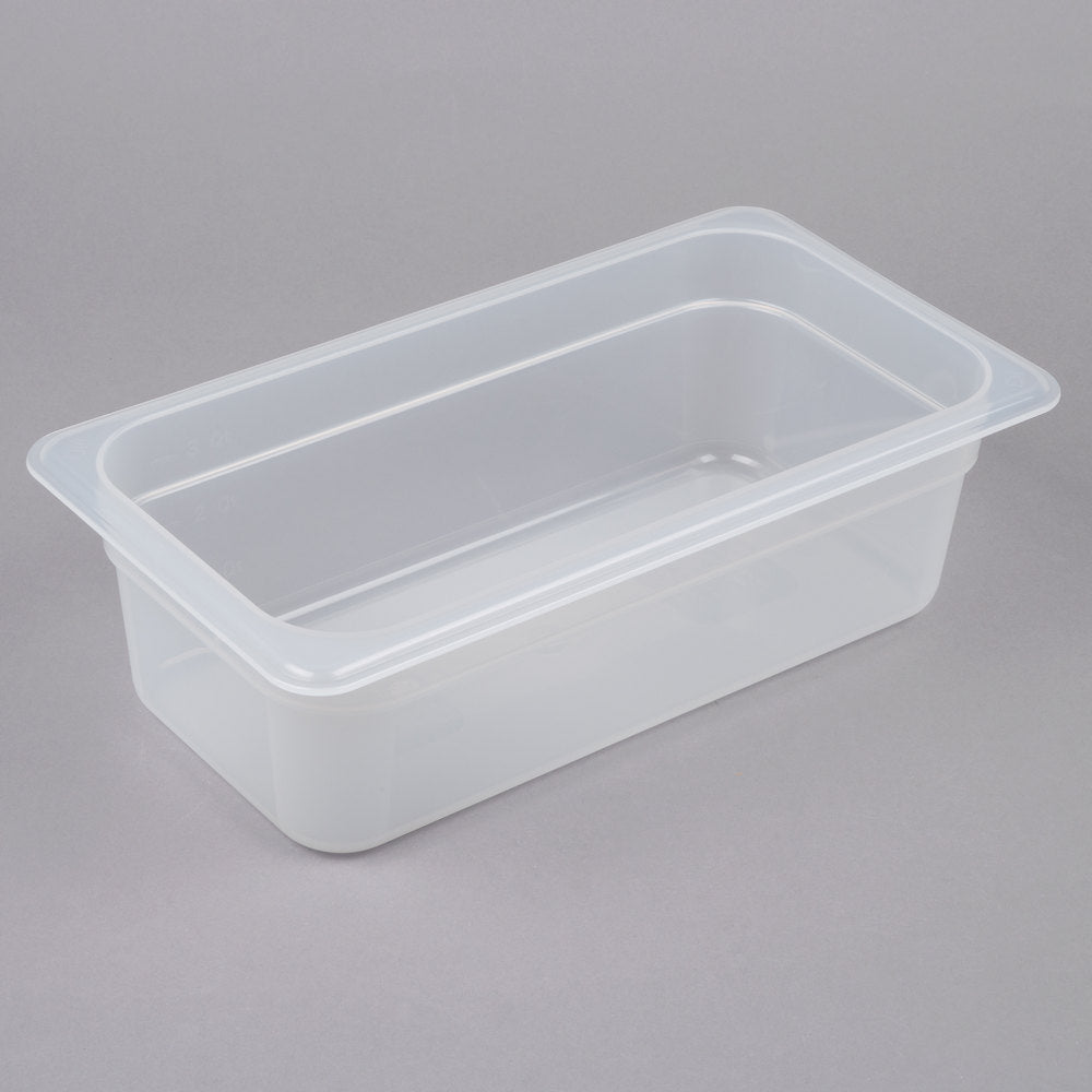 Cambro 1/3 Size Translucent Polypropylene Food Pan - 4" Deep