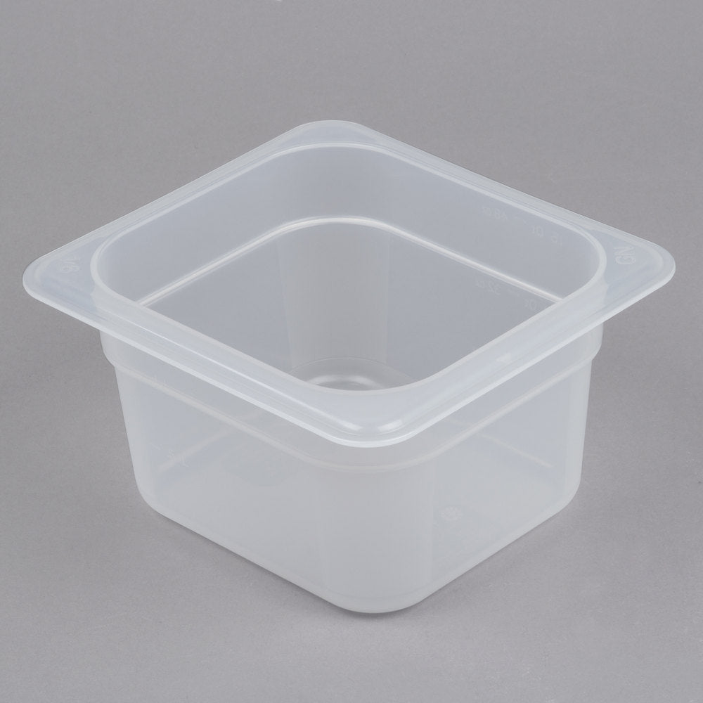 Cambro 1/6 Size Translucent Polypropylene Food Pan - 4" Deep