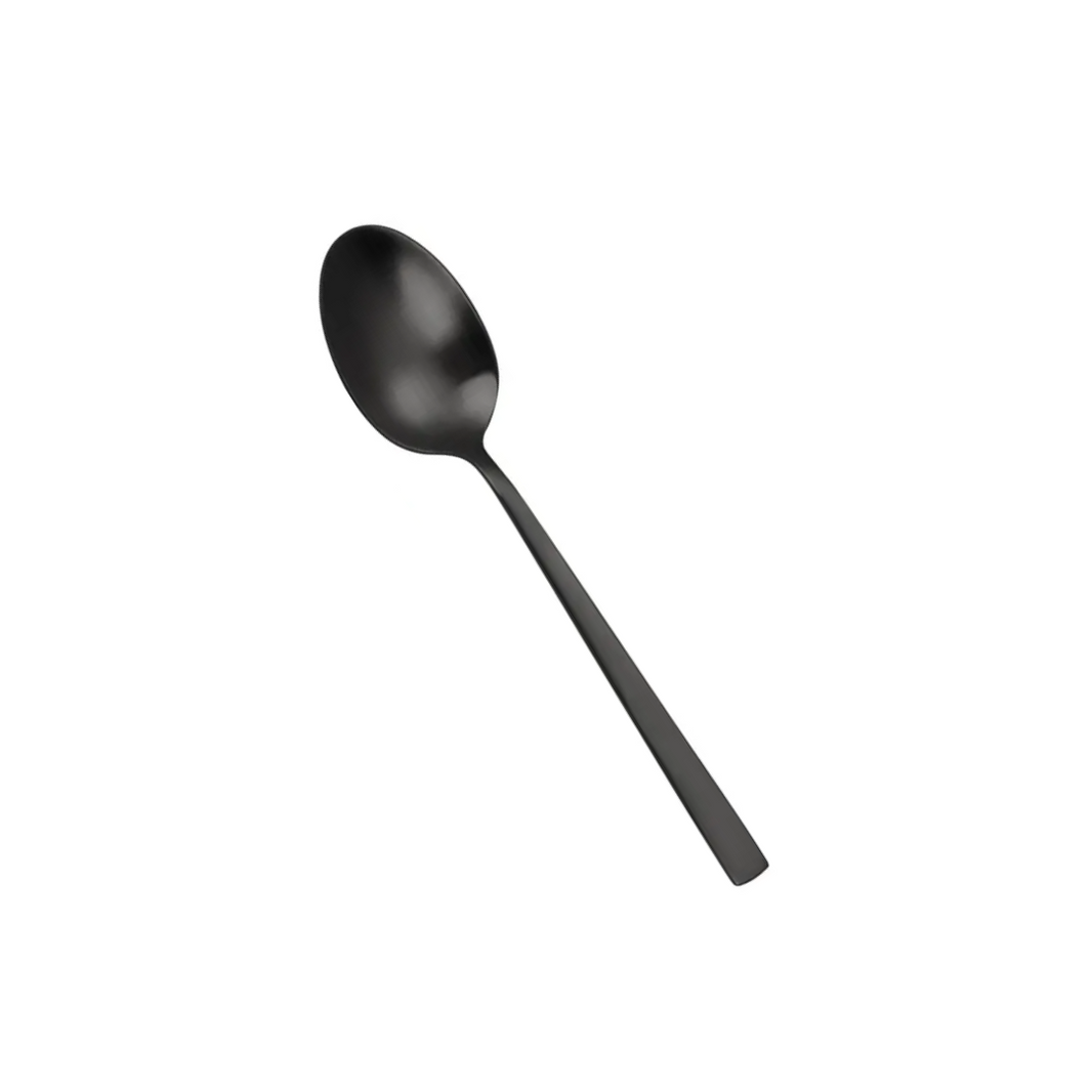 8 1/2" Stainless Steel Frosted Black Spoon - Brewing Edge