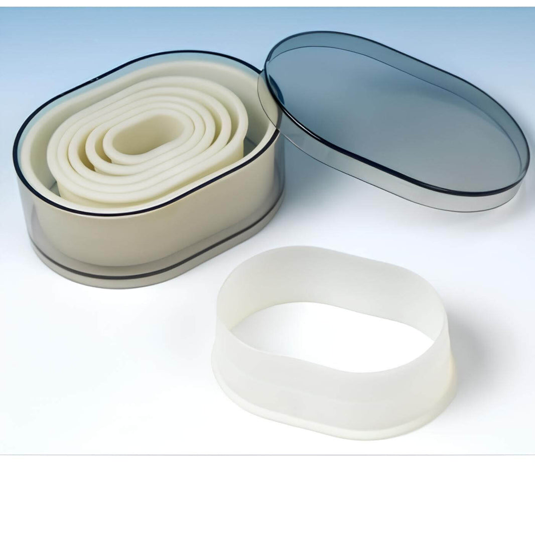 SET OF PASTRY CUTTERS "OVAL, PLAIN" 7 PIECES