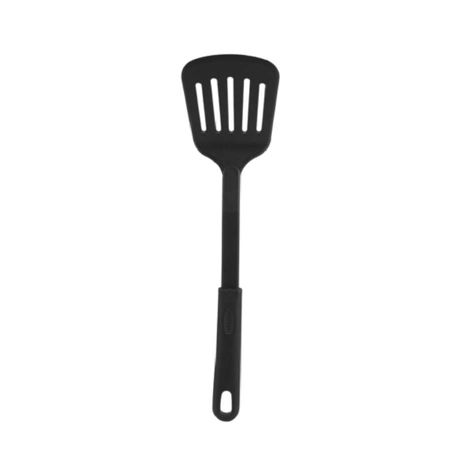 Black Colour Nylon Heat Resistant Spatula, Fork And Spoon - Winco