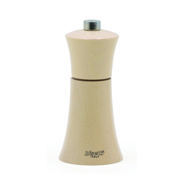 Bisetti Verona 5" White Lacquered Beech-Wood Salt And Pepper Mill