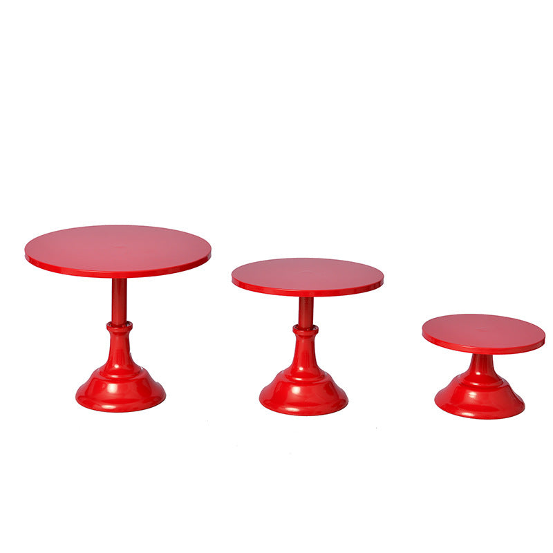 KNICER METAL CAKE STAND RED
