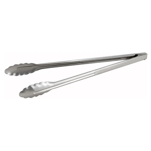 Stainless Steel Utility Tongs, Medium Weight - 16"