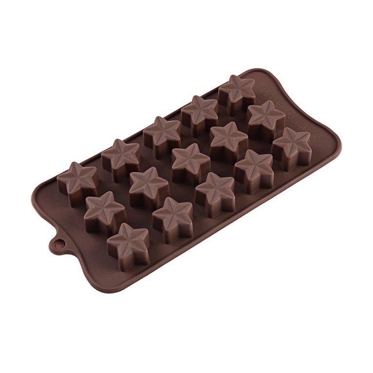 FANTASY STAR SHAPE SILICONE CHOCOLATE CANDY MOULD 15 CUP