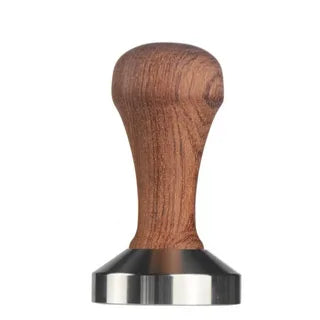 "COFFEE TAMPER, 58MM ROSEWOOD HANDLE STAINLESS STEEL BASE"