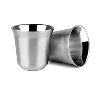 80 ML-160 ML   ESPRESSO CUP DOUBLE WALLED VACUUM INSULATED  CAPACITY - 2.7 OZ / 80 ML  - 5.4 OZ / 160 ML  MATERIAL- HIGH QUALITY FOOD GRADE #304  STAINLESS STEEL