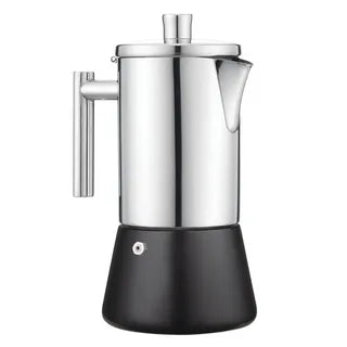 "ITALIAN ESPRESSO MAKER - INDUCTION - 200 ML/4CUP HIGH QUALITY FOOD GRADE #304  STAINLESS STEEL"