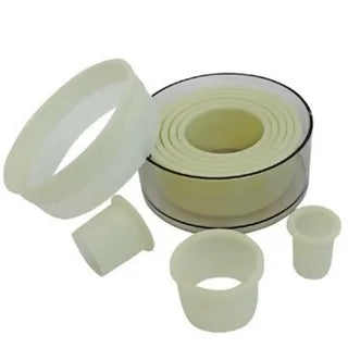 SET OF PASTRY CUTTERS "ROUND, PLAIN" 9 PIECES