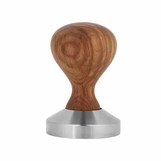 "COFFEE TAMPER, 58MM ROSEWOOD HANDLE STAINLESS STEEL BASE"