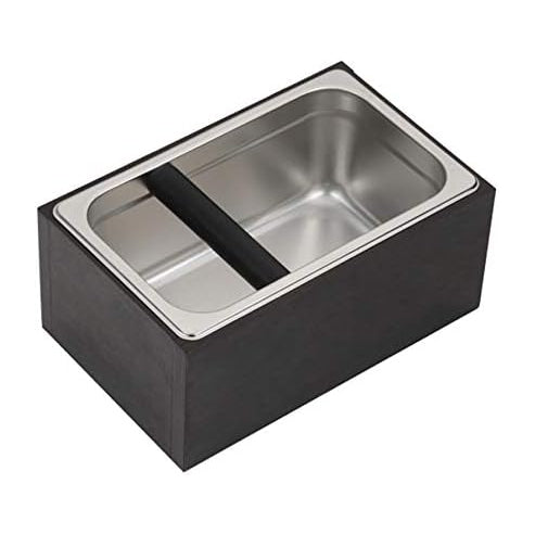 Brewing Edge Stainless Steel Coffee Knock Box with Anti-Slip Base: Spacious and Sturdy for Your Coffee Grounds