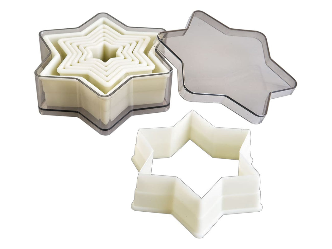 SET OF PASTRY CUTTERS "LARGE STAR, PLAIN" 7 PIECES
