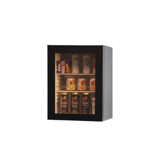 Hotelloop Inexpensive Energy Drink Glass Door Mini Fridge 40L
