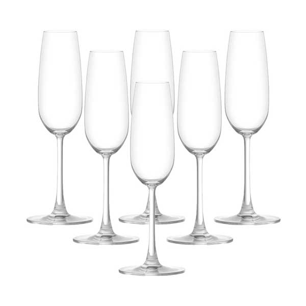 Ocean 210ml 6-Piece Set Madison Flute Champagne Glass / Clear