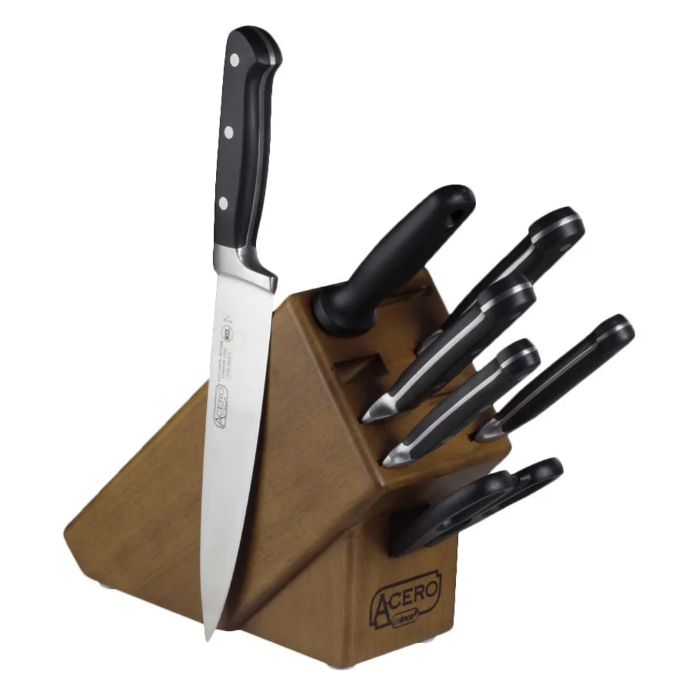 Acero 8 Piece Knife Set With Wooden Block - Winco