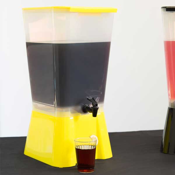 5 Gallon Yellow Beverage / Juice Dispenser / Tablecraft