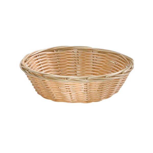 7" Diameter Round Handwoven Basket / Tablecraft
