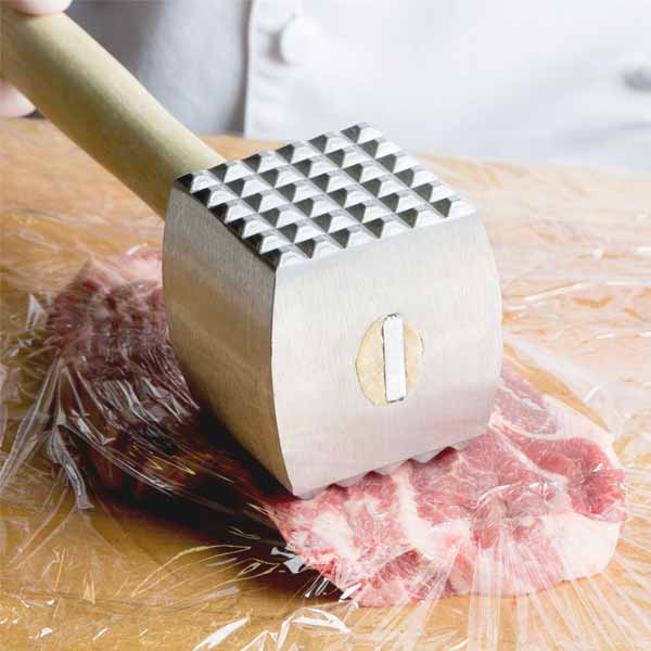 Cast Aluminum Meat Tenderizer with Wood Handle / Tablecraft