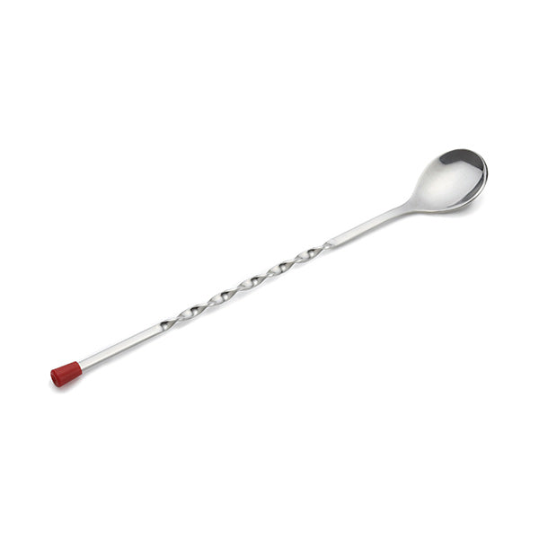 11" Red Knob Bar Spoon, Stainless Steel / Tablecraft