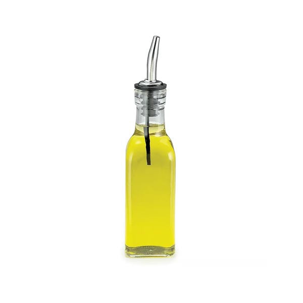 6 oz Stainless Steel Glass Oil & Vinegar Bottle / Tablecraft