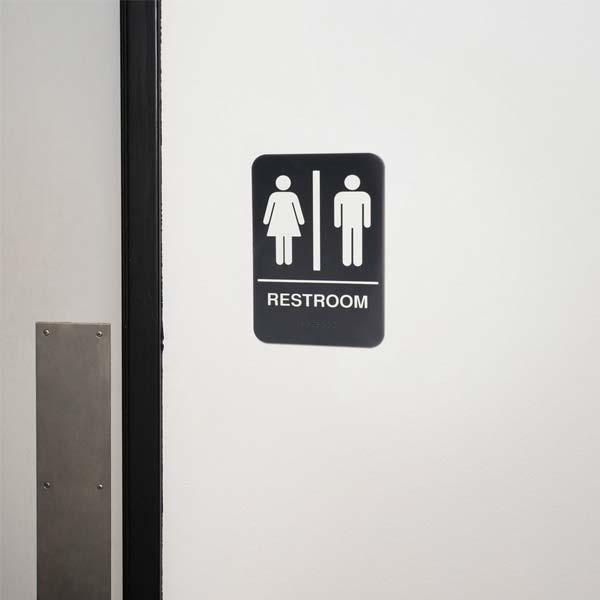"Restroom" Braille Sign / Tablecraft