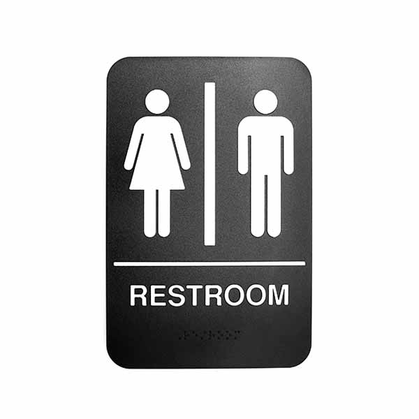 "Restroom" Braille Sign / Tablecraft