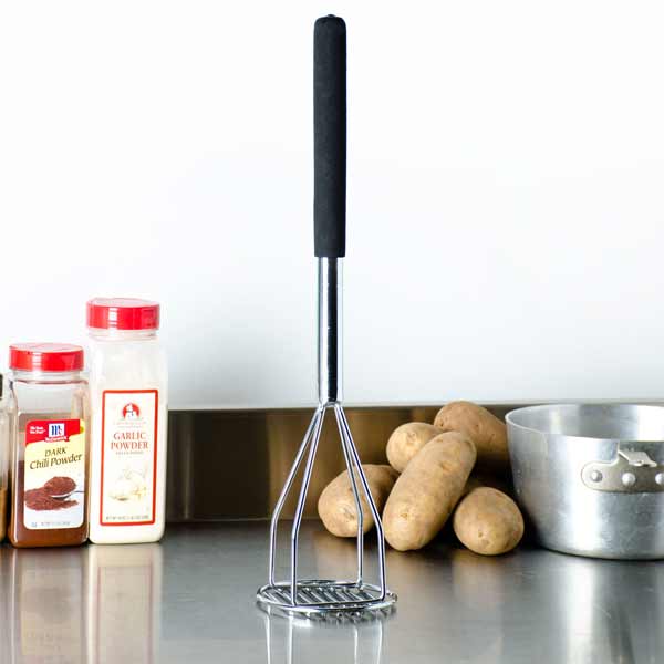 Stainless Steel 19" Chrome Plated Metal Potato Masher / Tablecraft