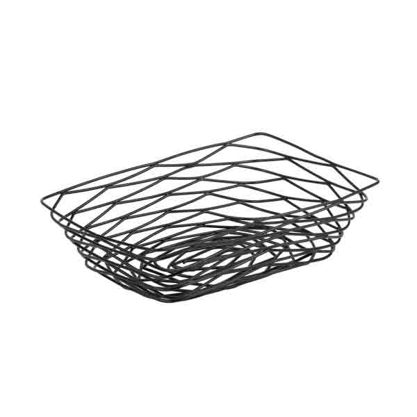 Artisan Rectangular Black Wire Basket - 9" x 6" x 2 1/2" / Tablecraft