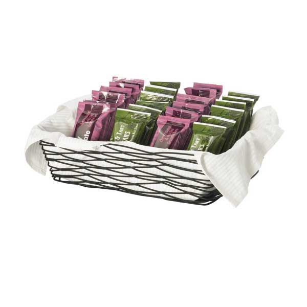 Artisan Rectangular Black Wire Basket - 12" x 9" x 3 1/2" / Tablecraft